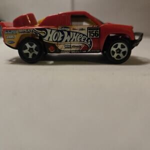 Hot Wheels Red Yellow Plastic Truck 1:64 Toy Vehicle